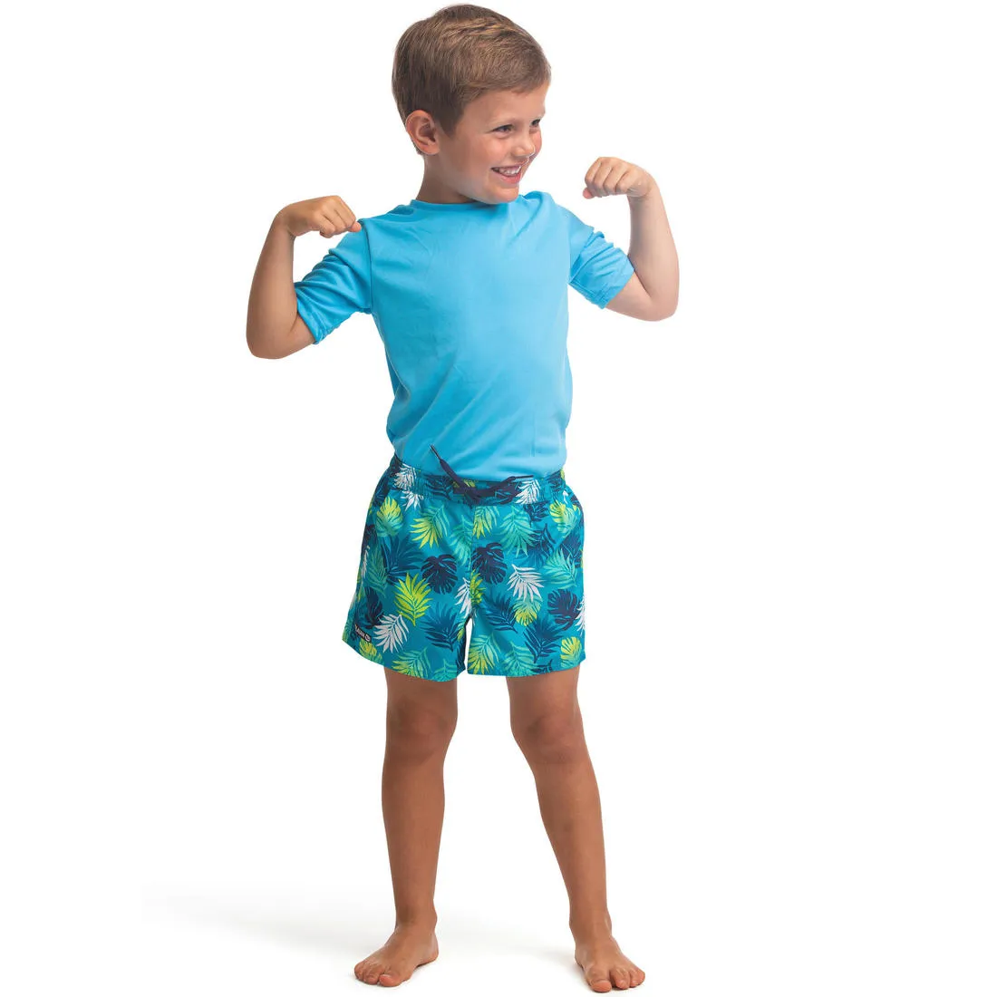 Kids’ swim shorts 100 - striped