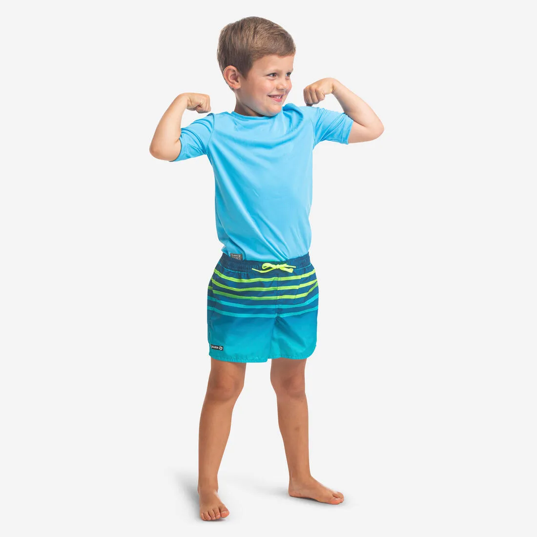 Kids’ swim shorts 100 - striped
