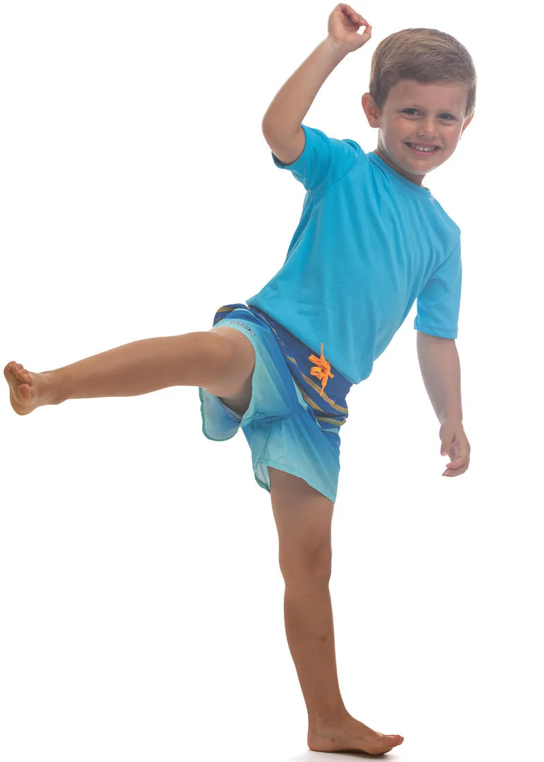 Kids’ swim shorts 100 - striped