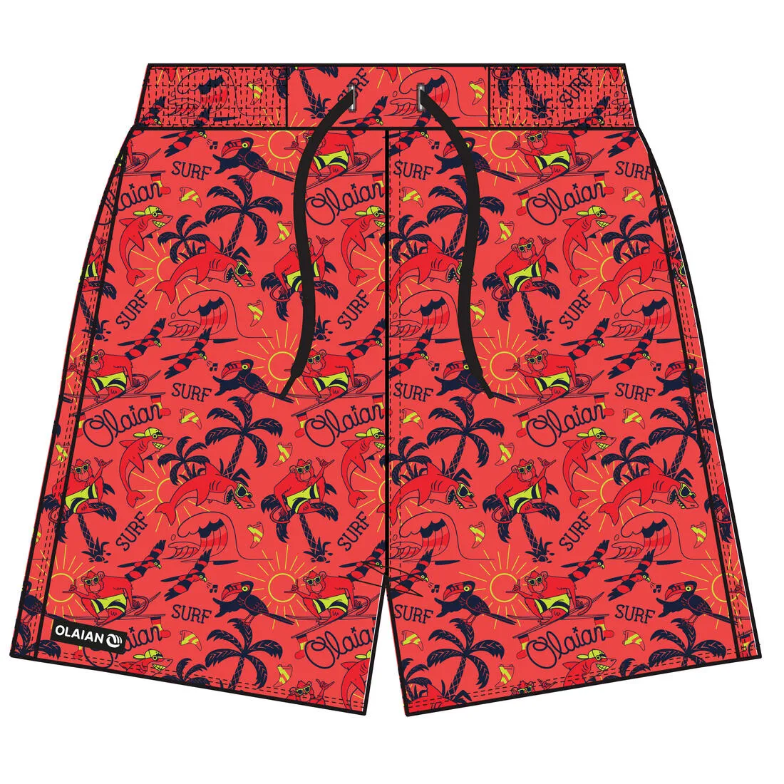 Kids’ swim shorts 100 - striped