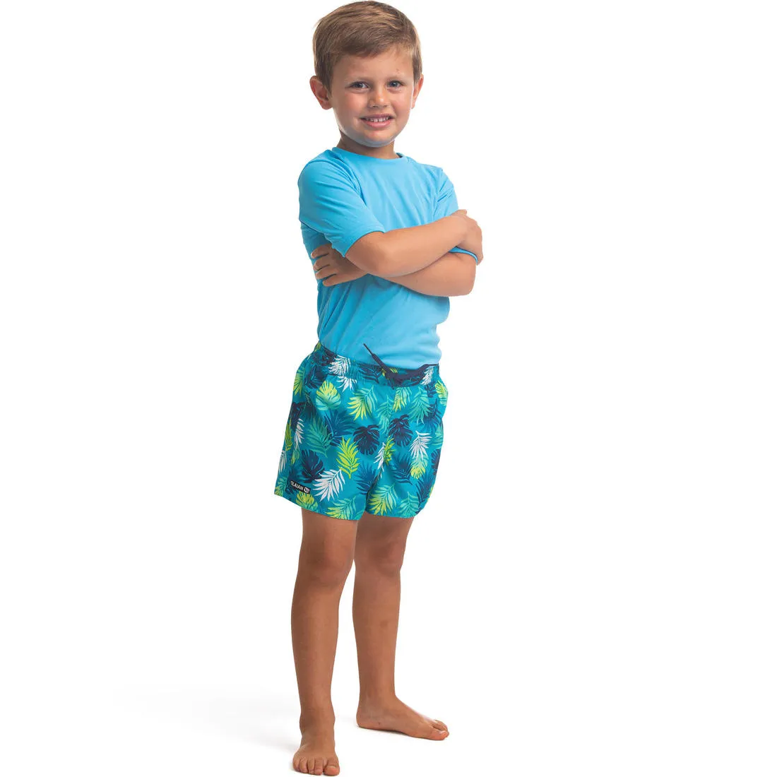 Kids’ swim shorts 100 - striped