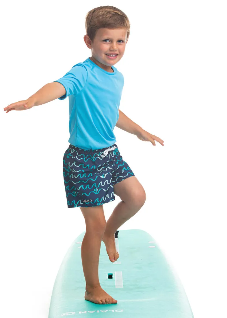 Kids’ swim shorts 100 - striped
