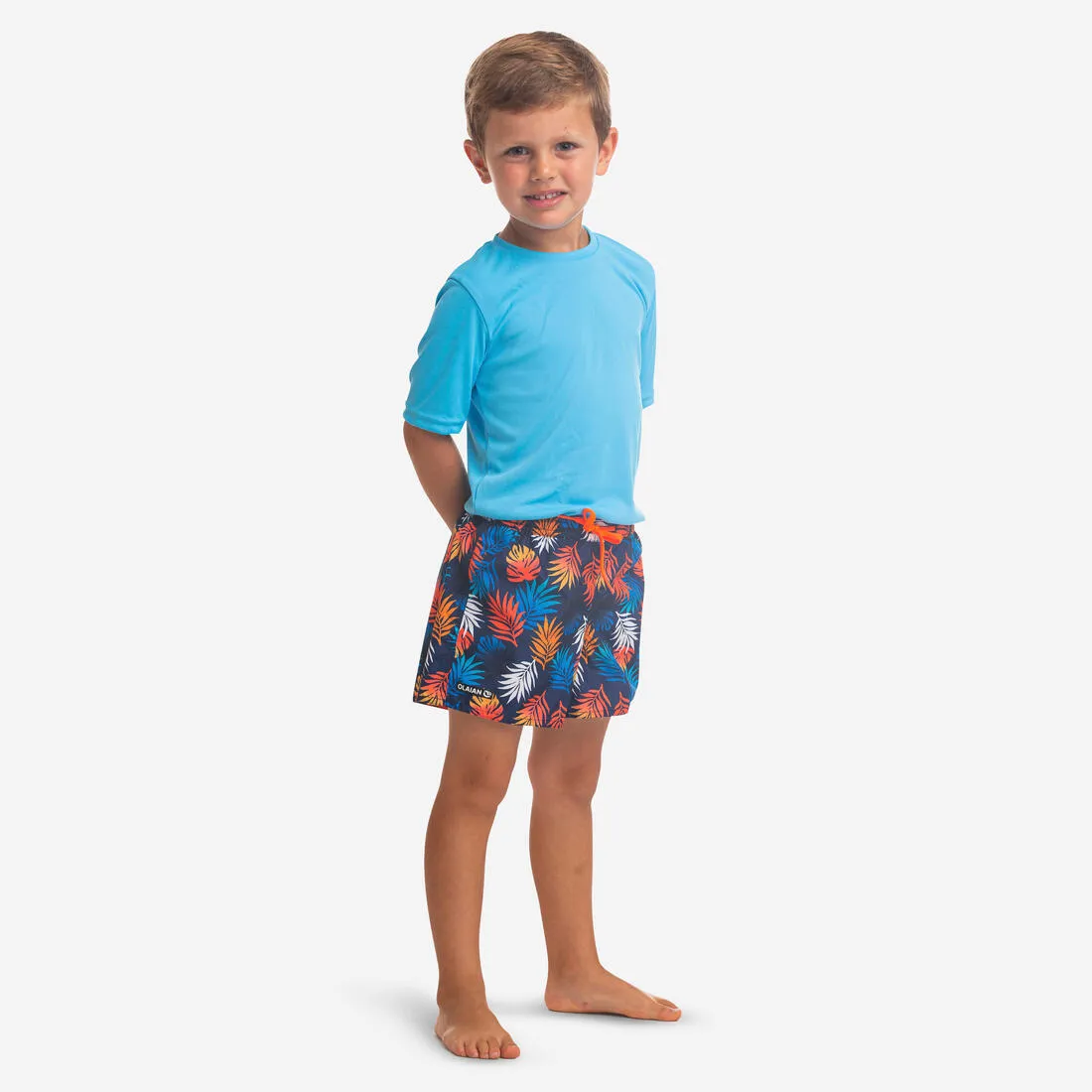 Kids’ swim shorts 100 - striped