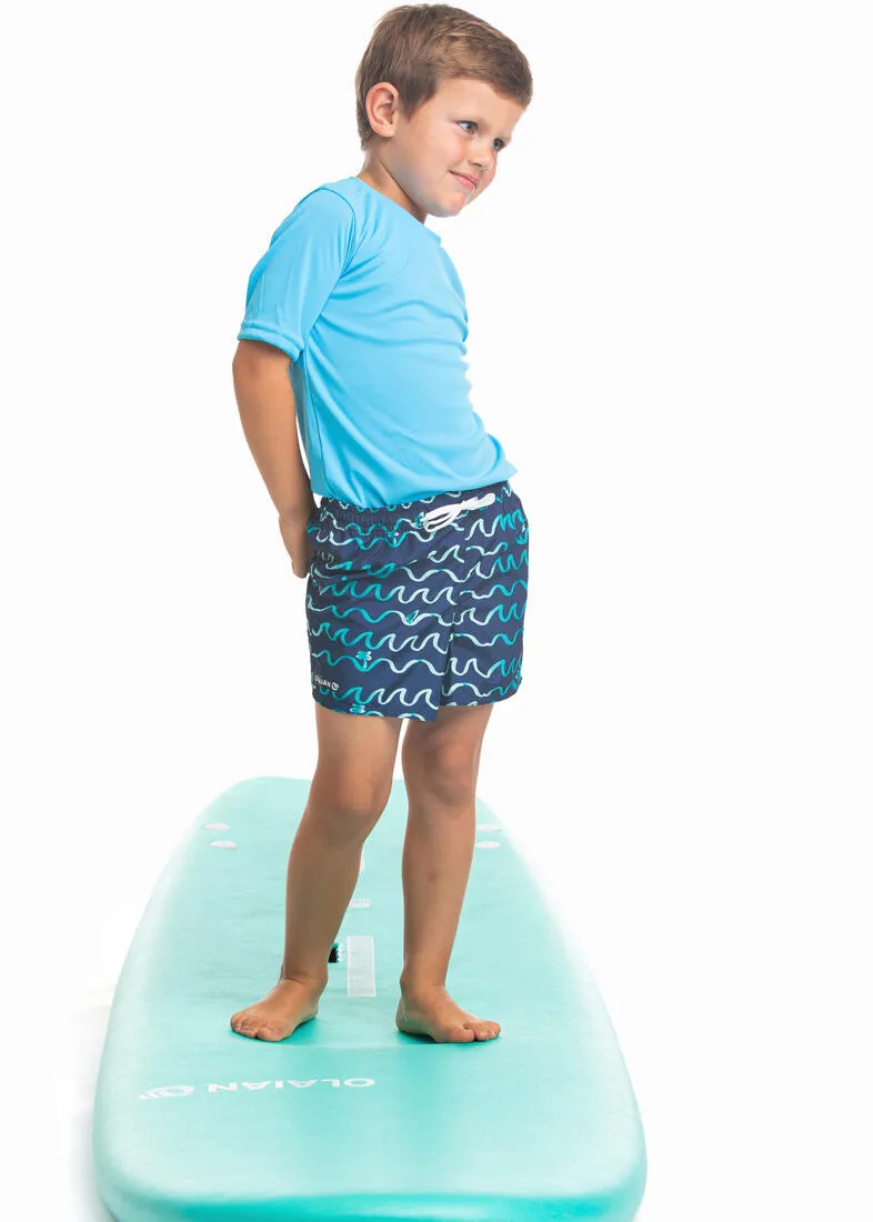 Kids’ swim shorts 100 - striped
