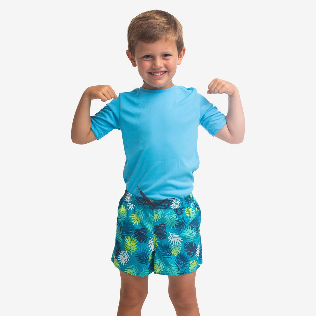 Kids’ swim shorts 100 - striped