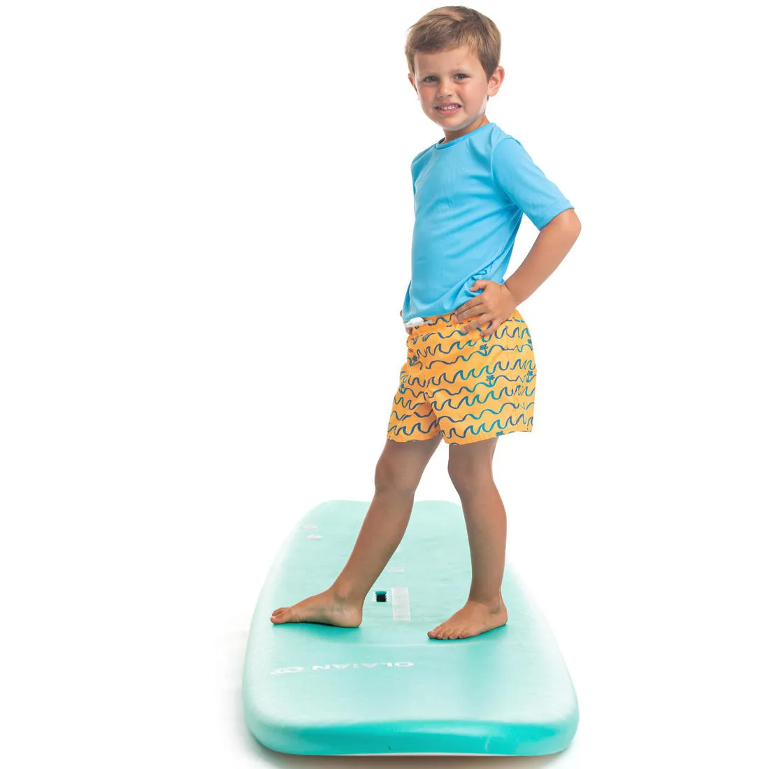 Kids’ swim shorts 100 - striped