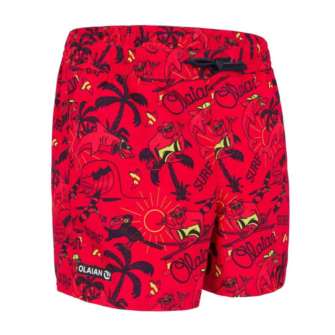 Kids’ swim shorts 100 - striped