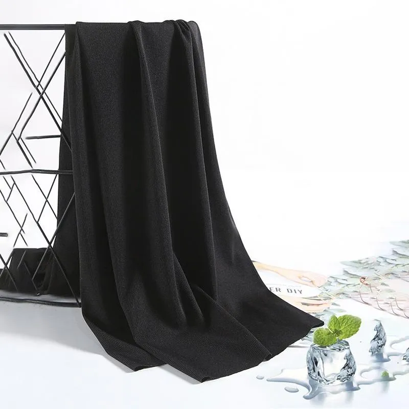Ladies Pants Versatile High Waist Loose Thin Black Wide Leg Casual Pants