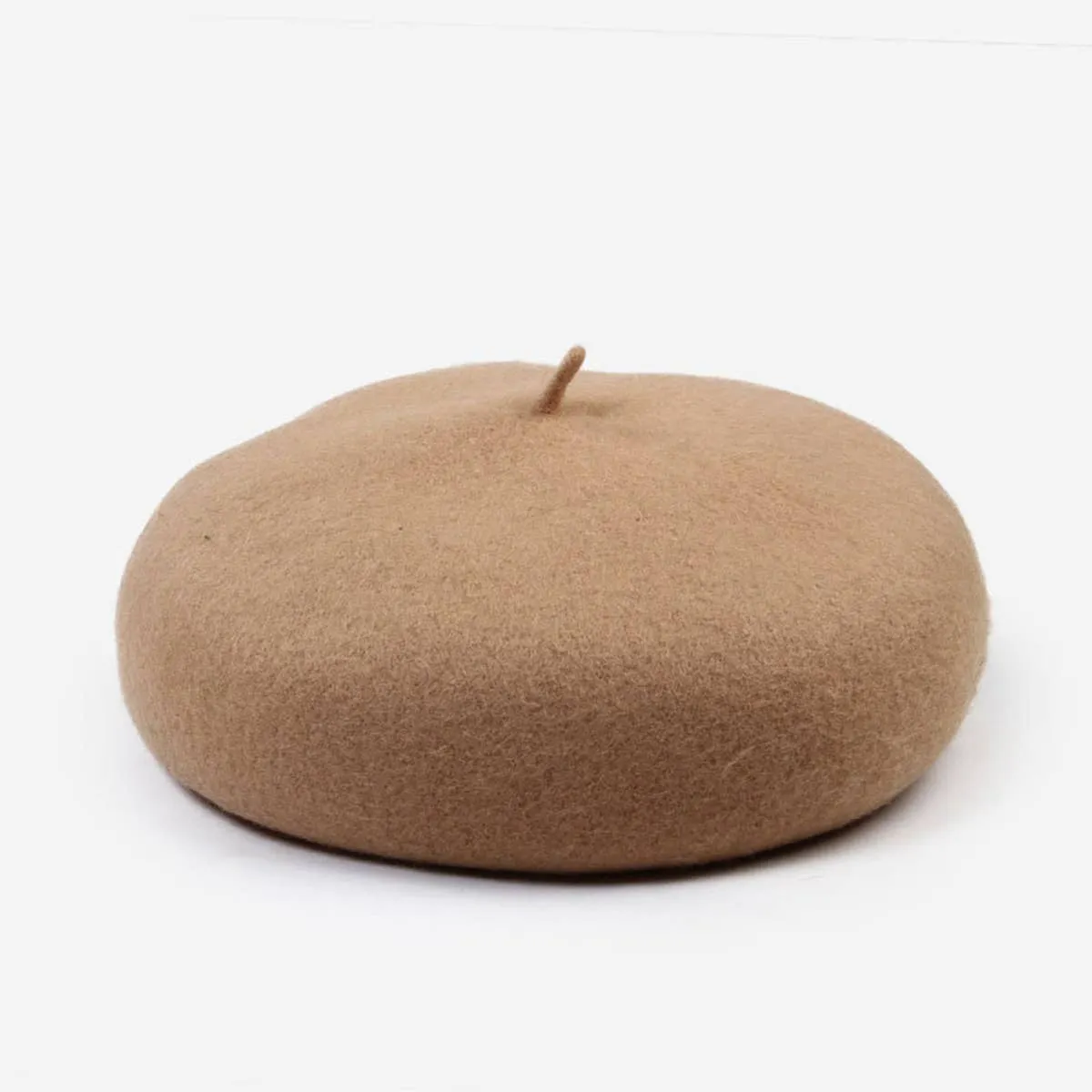 Large Drawstring Wool Beret