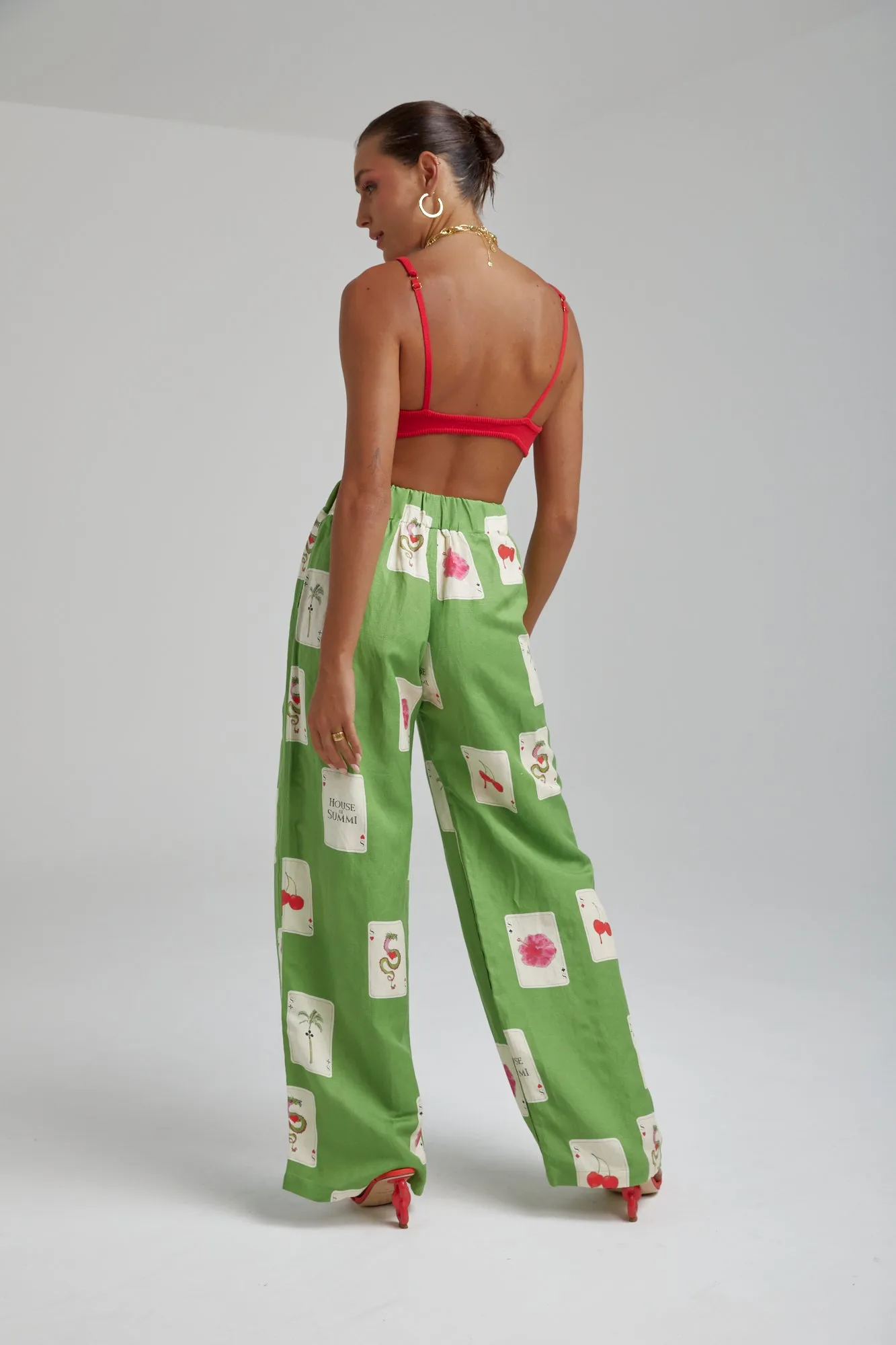 Linen Pants HOUSE OF SUMMI TARRAGON