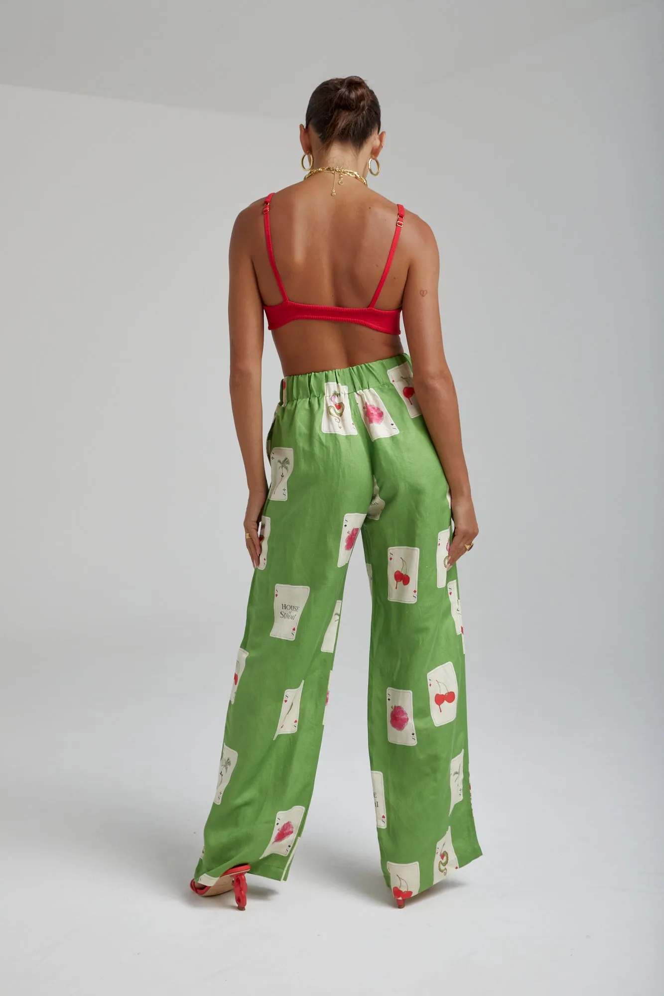 Linen Pants HOUSE OF SUMMI TARRAGON