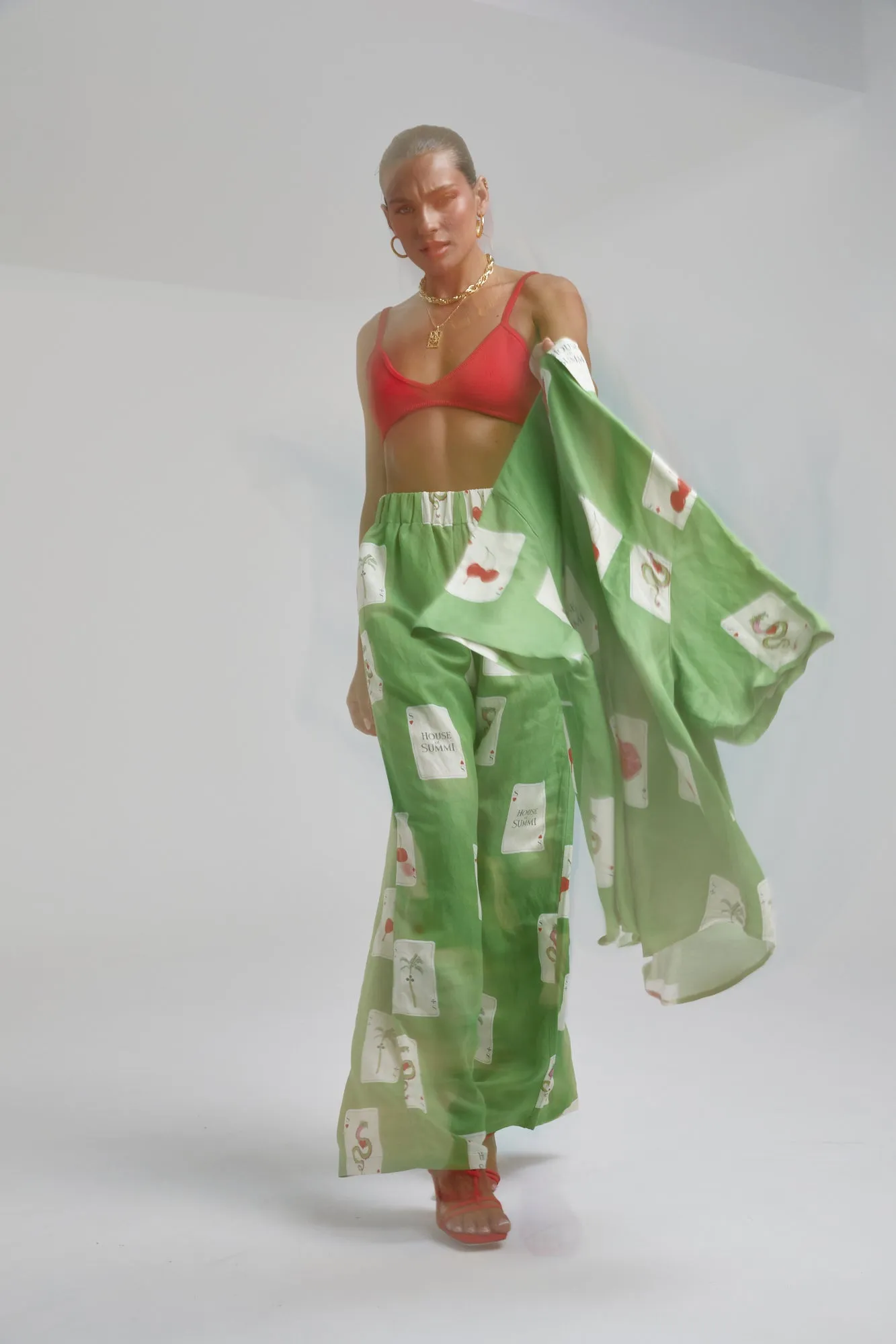 Linen Pants HOUSE OF SUMMI TARRAGON