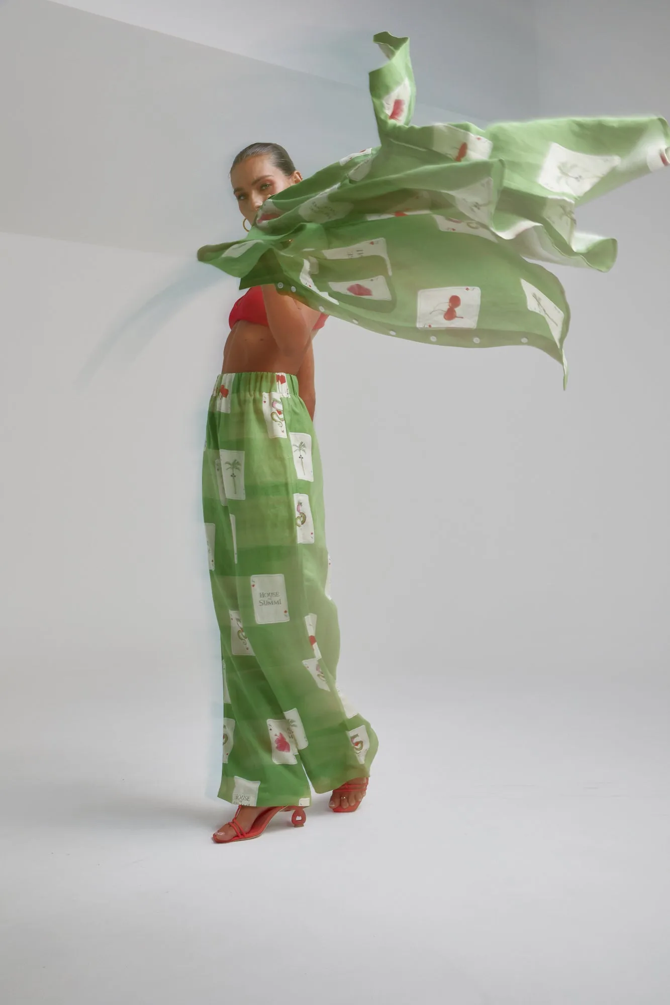 Linen Pants HOUSE OF SUMMI TARRAGON