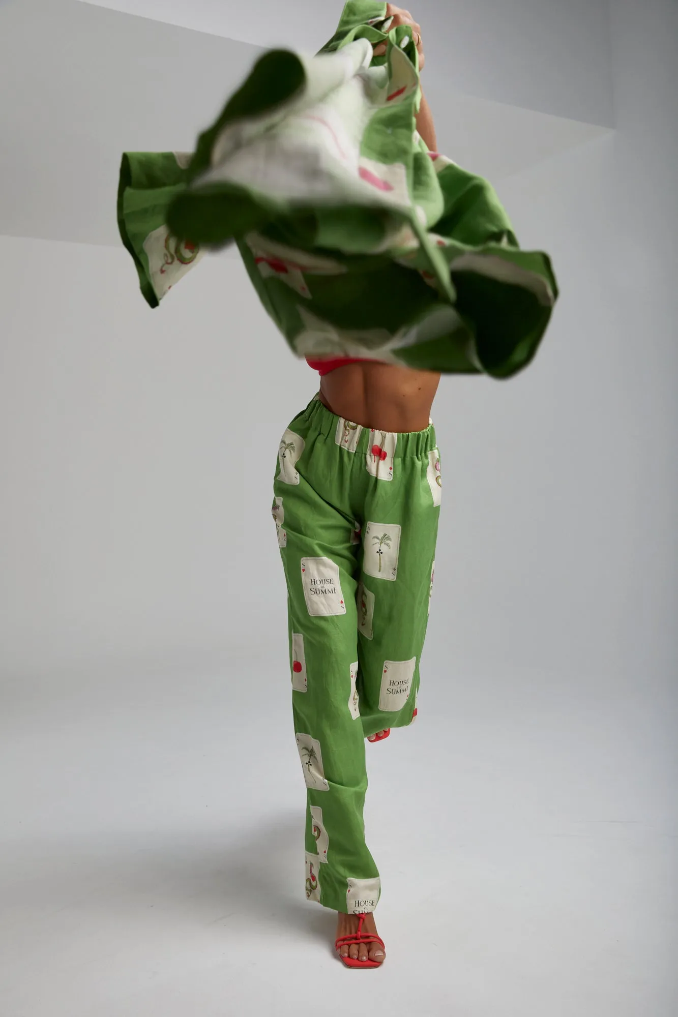 Linen Pants HOUSE OF SUMMI TARRAGON