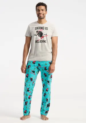 Little Blue House Wild Winter Sports Men’s Jersey Pajama Pants