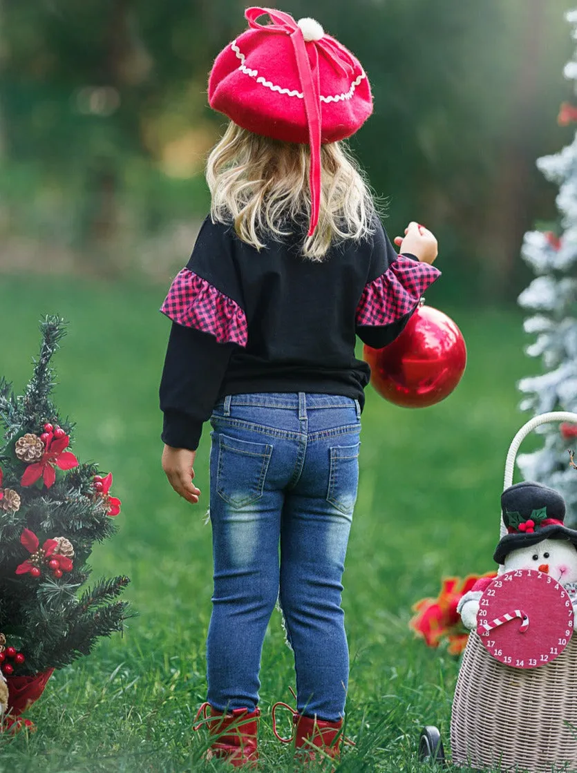 Lover Of Christmas Patched Jean Set