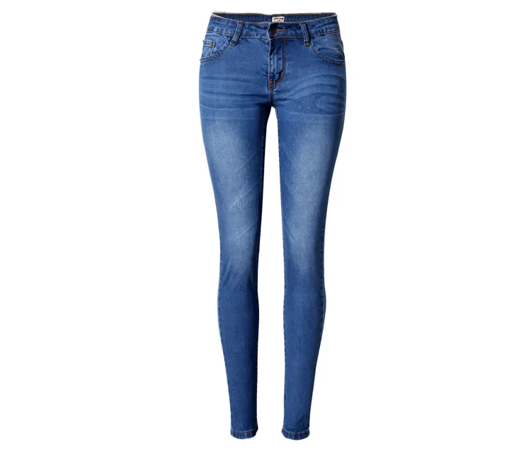 Low Waist Slim Stretch Irregular Denim Pants