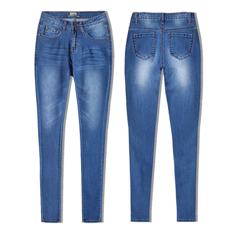 Low Waist Slim Stretch Irregular Denim Pants