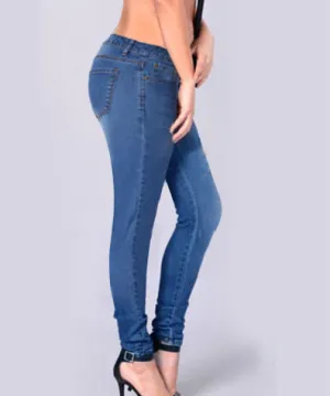 Low Waist Slim Stretch Irregular Denim Pants
