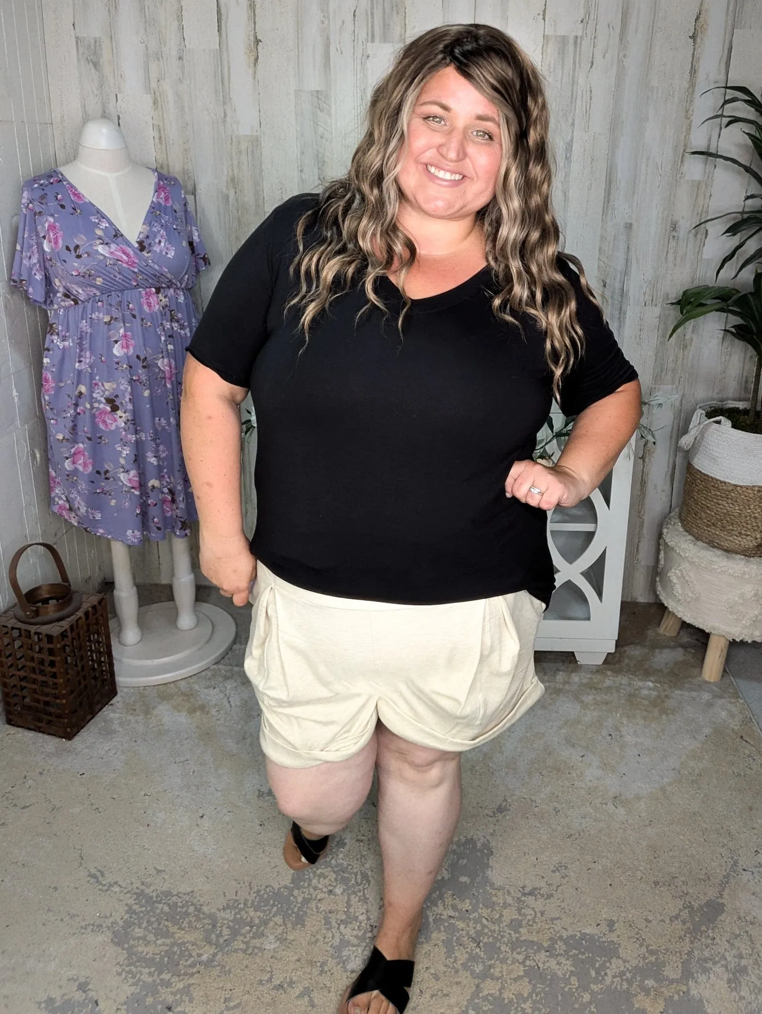 Luxe Vneck Short Sleeve Scoopbottom Tee (many colors!)
