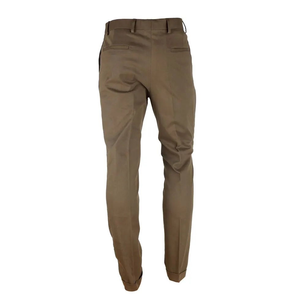 Made in Italy Brown Wool Men's Trousers