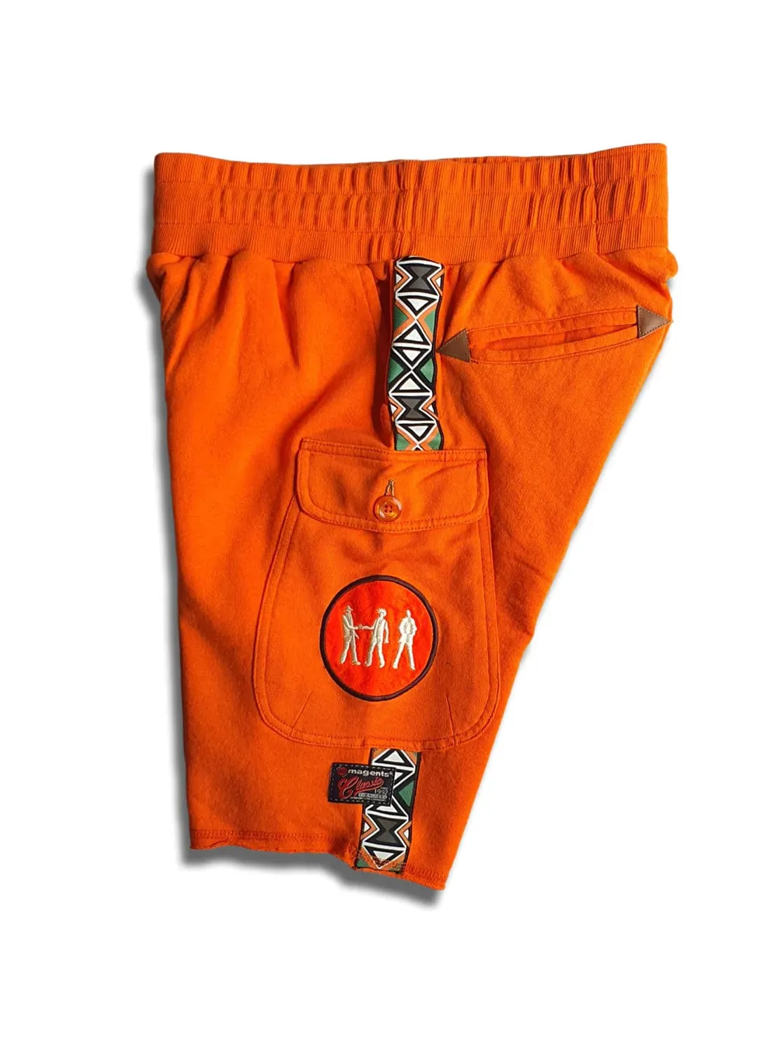 Magents Bhunxa Pat Stripe Shorts Orange