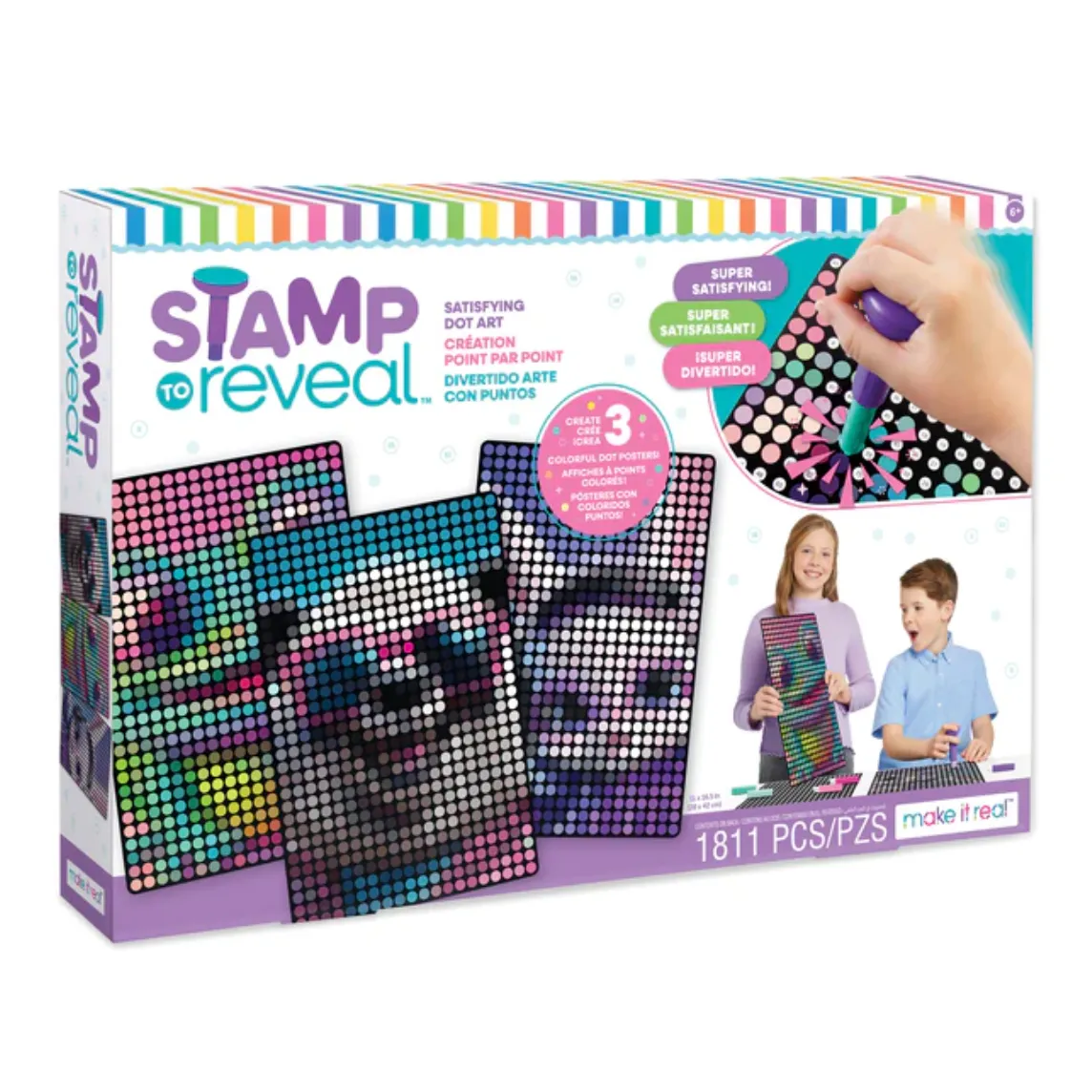 Make It Real Stamp To Reveal 3 Pack (DJ Bunny, Frog Princess, Chillin Panda)