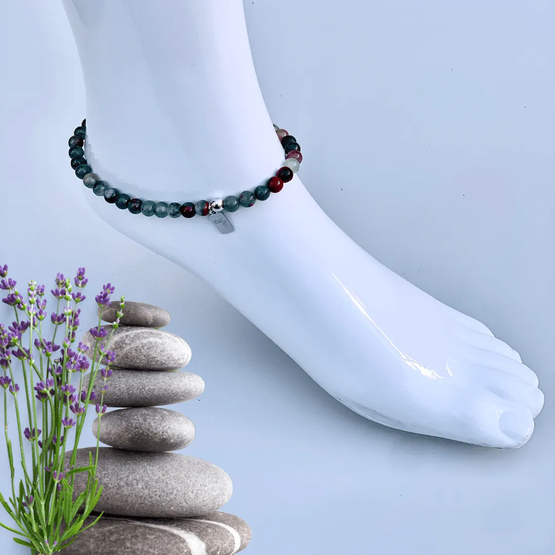 ME™ South Africa Bloodstone 10-inch Anklet