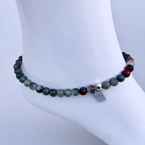 ME™ South Africa Bloodstone 10-inch Anklet