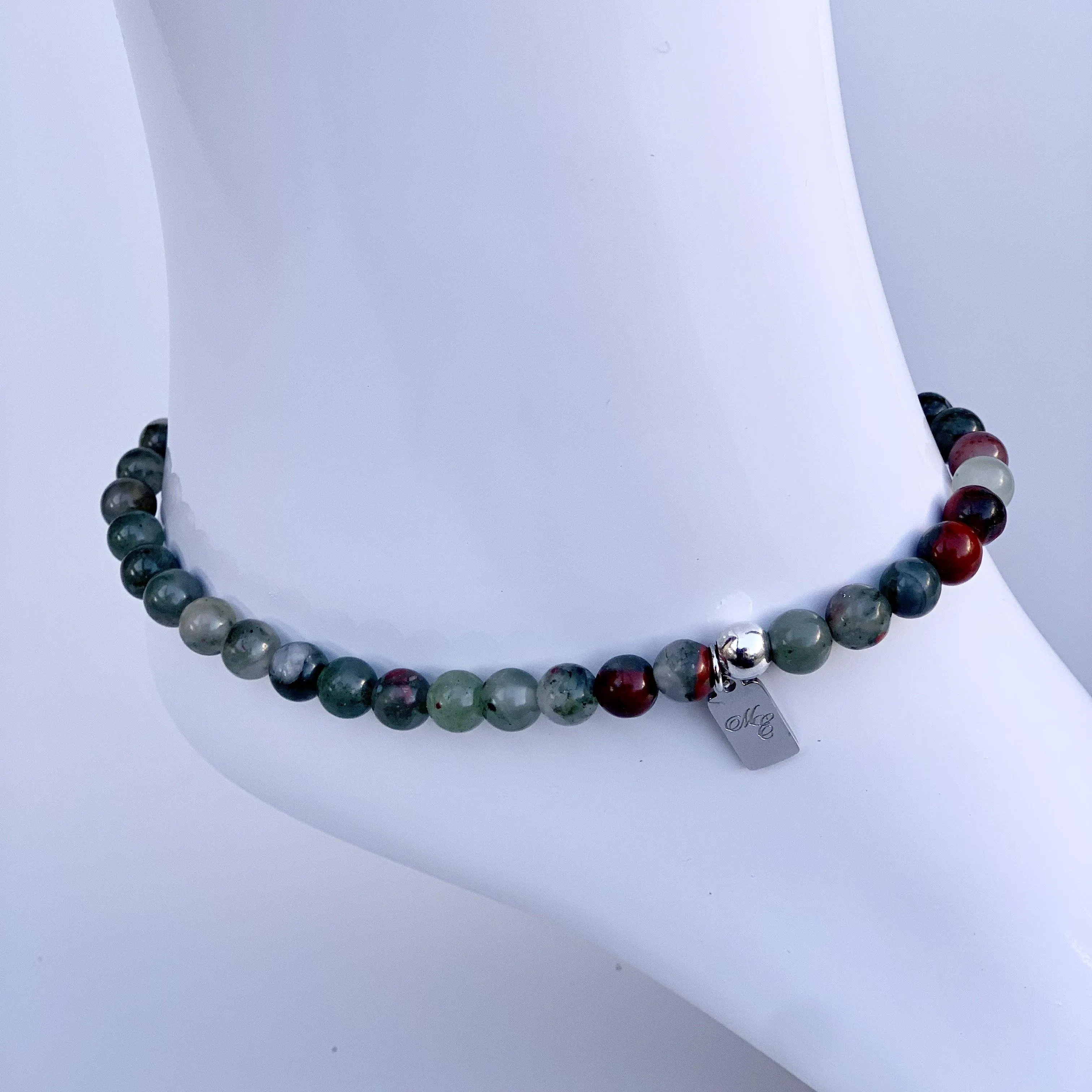 ME™ South Africa Bloodstone 10-inch Anklet