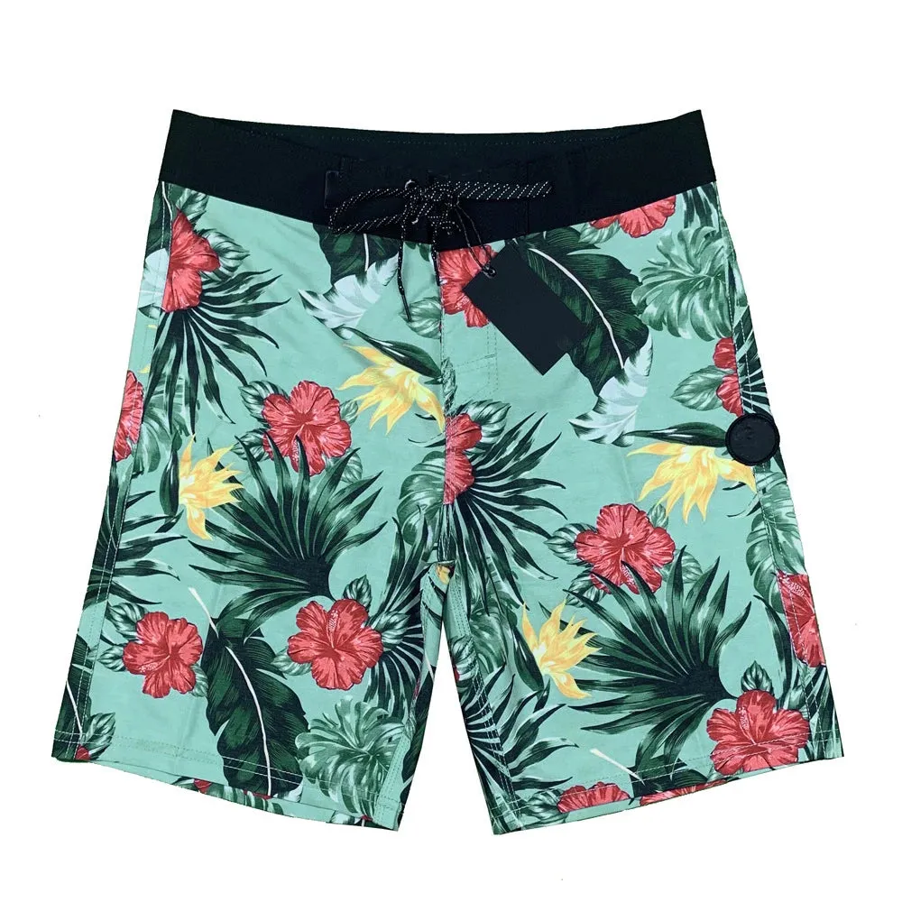 Men Quick Dry BoardShorts Beach Shorts With Label Swimming Pants Stretch Fitness Sports Shorts Waterproof Surf Shorts Homme