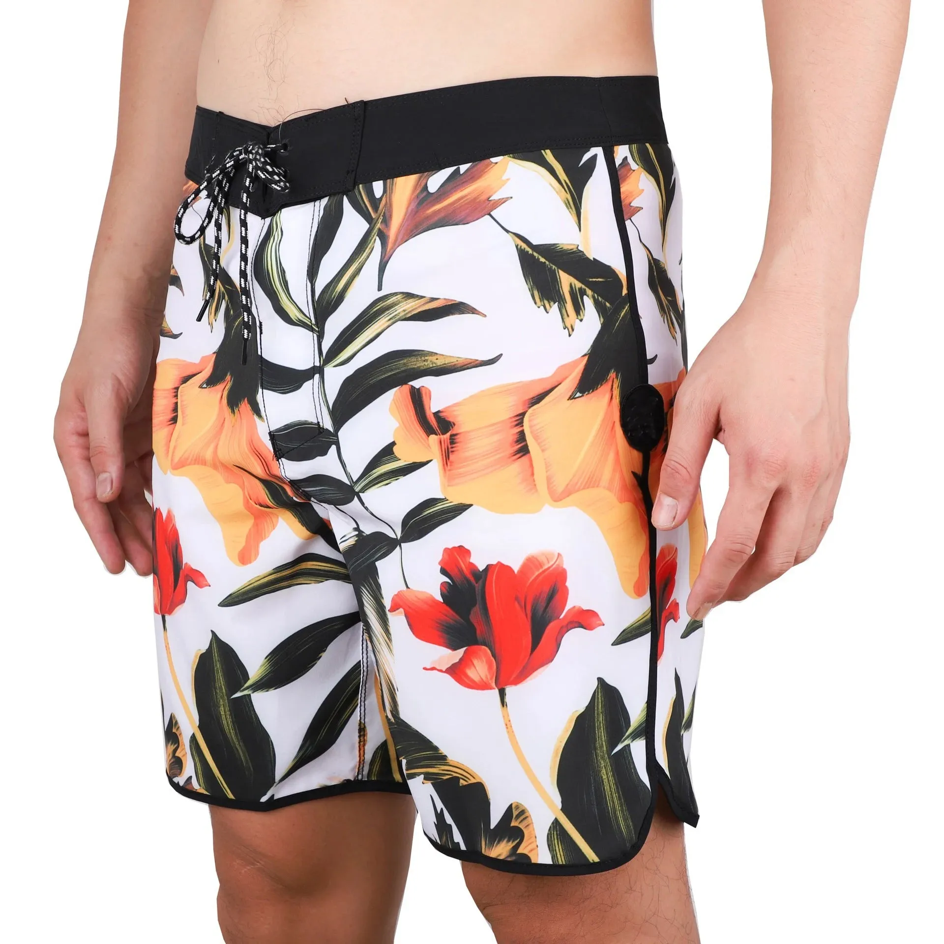 Men Quick Dry BoardShorts Beach Shorts With Label Swimming Pants Stretch Fitness Sports Shorts Waterproof Surf Shorts Homme