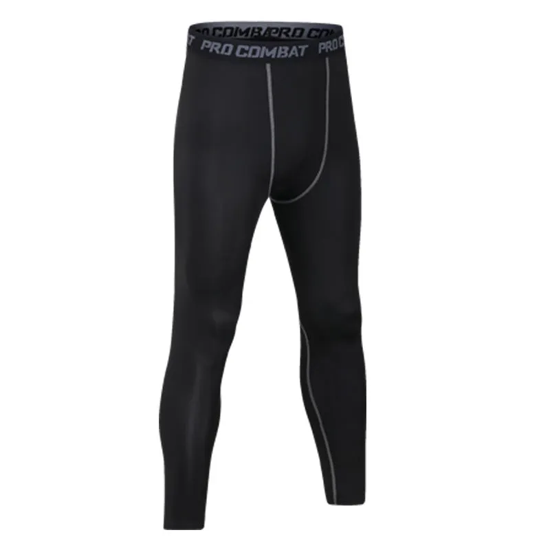 Men's Compression Pants, Gym Fitness Sports Running Quick Dry Leggings, Tights Breathable Skinny Trousers Sportswear for Males