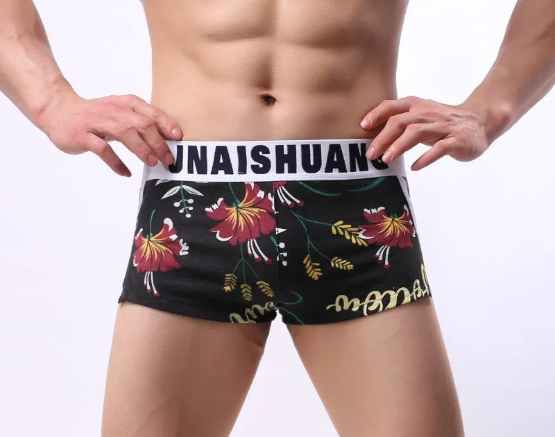 Men's Cotton Arrow Pants, Trendy Printed Arrow Boxers, Sexy Loose Briefs (Pack of 2)