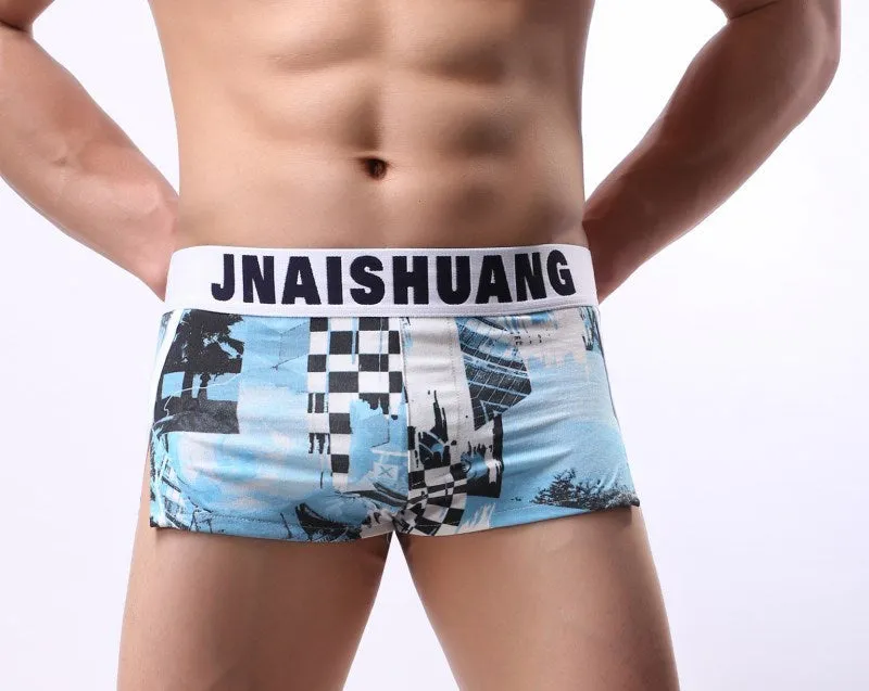 Men's Cotton Arrow Pants, Trendy Printed Arrow Boxers, Sexy Loose Briefs (Pack of 2)