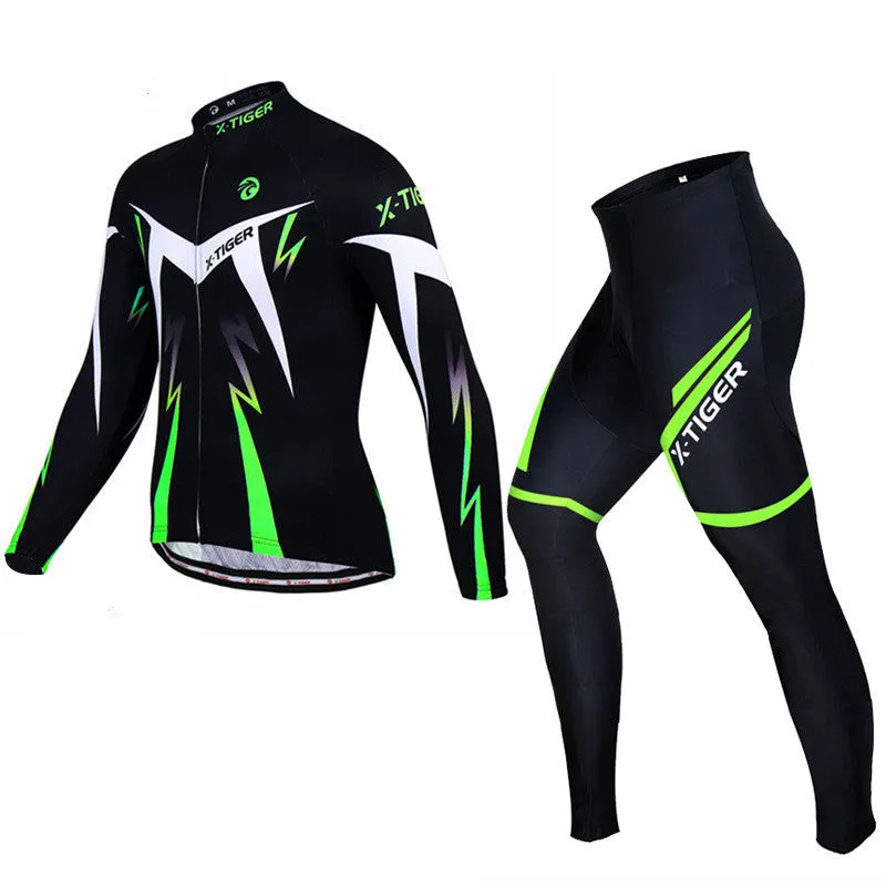 Men's Cycling Jersey Set – Quick-Dry, Breathable Long Sleeve Road Bike & Motorcycle Clothing Suit