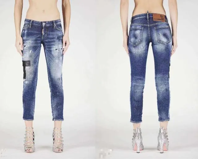 Men/Women  Casual Jeans Pencil Pants Motorcycle