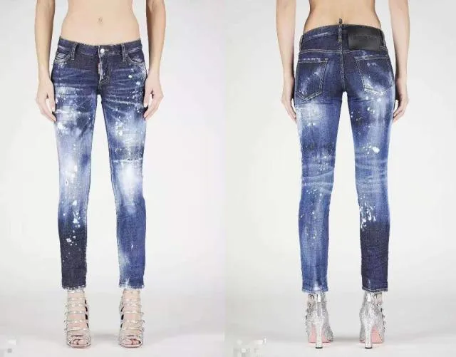 Men/Women  Casual Jeans Pencil Pants Motorcycle