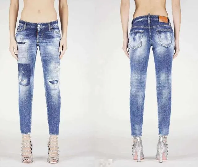 Men/Women  Casual Jeans Pencil Pants Motorcycle