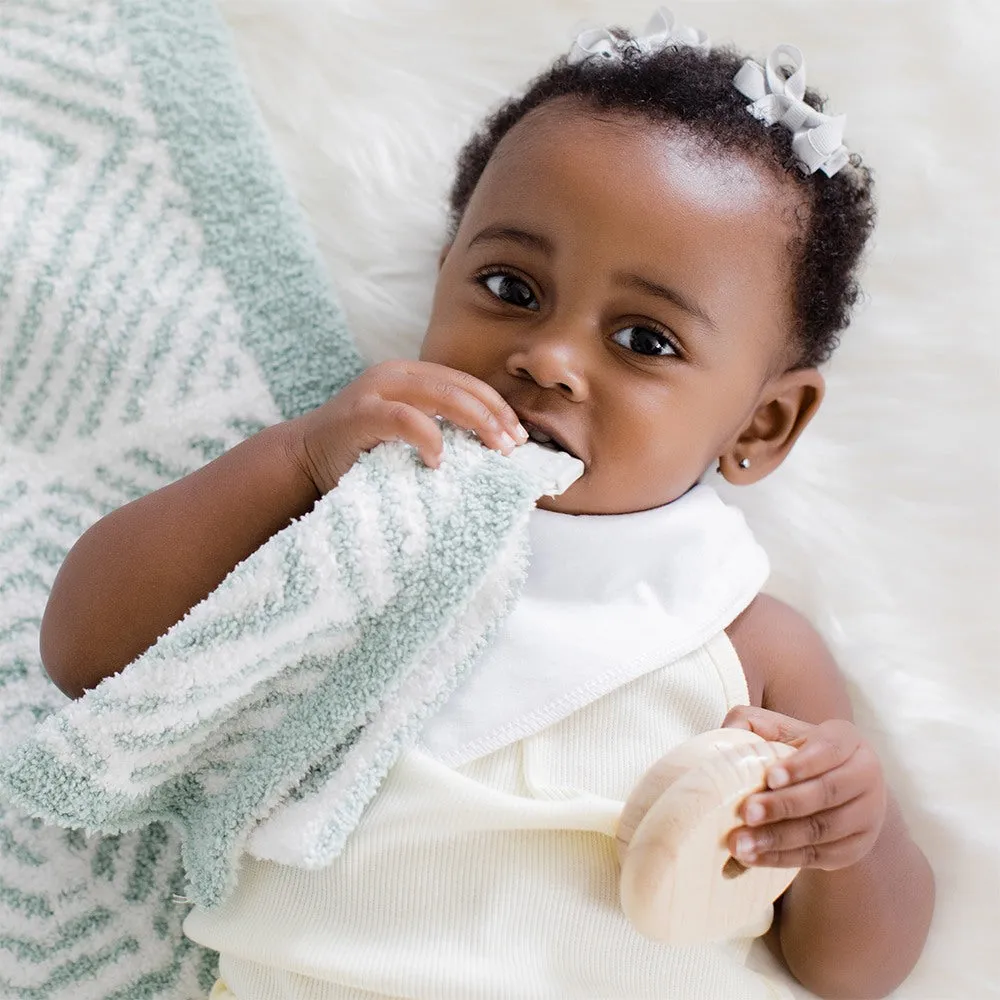 Mini Hugga Lovie Teething Blanket - Zebra Geo
