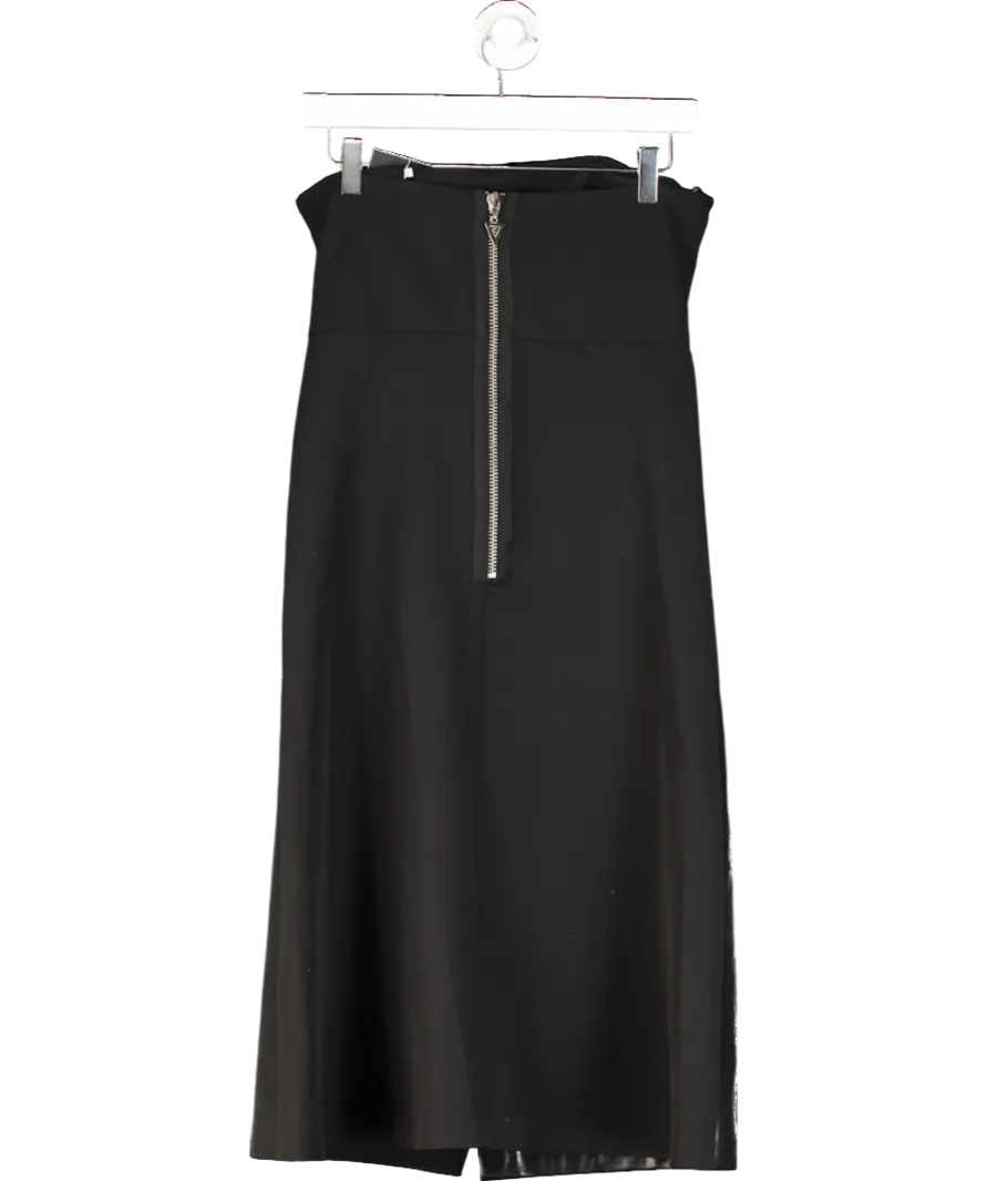 Mirimalist Black Savile Strapless Midi Dress UK S