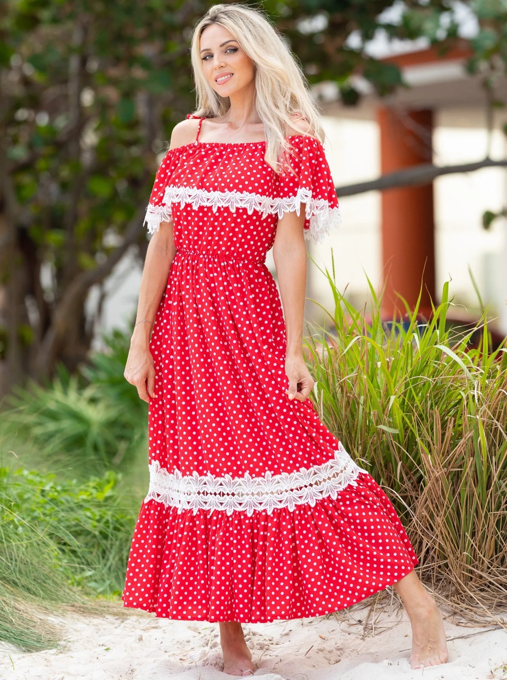 Mommy And Me Connect the Dots Boho Maxi Dress