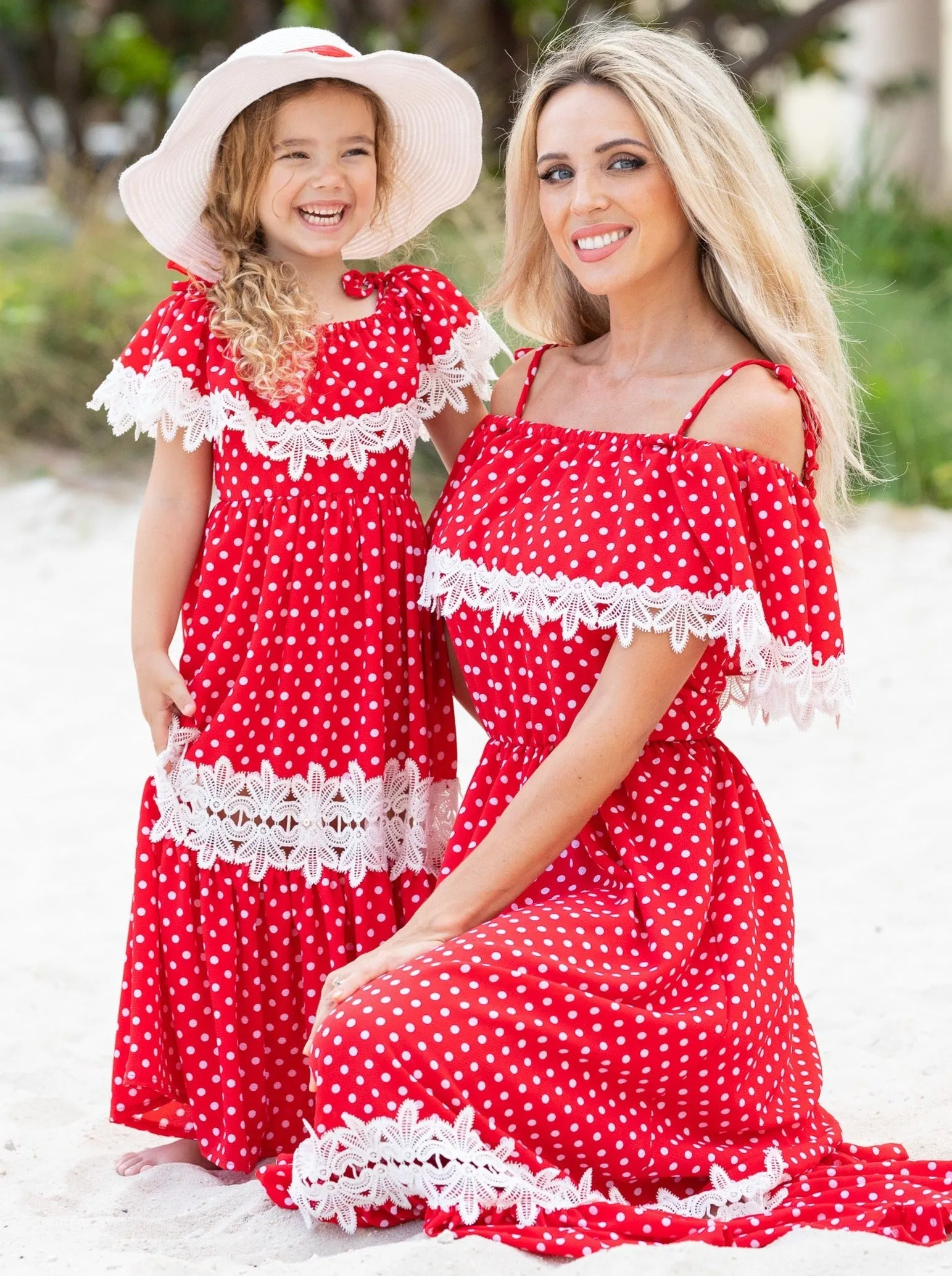 Mommy And Me Connect the Dots Boho Maxi Dress