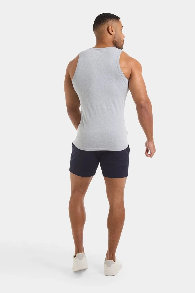 Muscle Fit Vest in Grey Marl