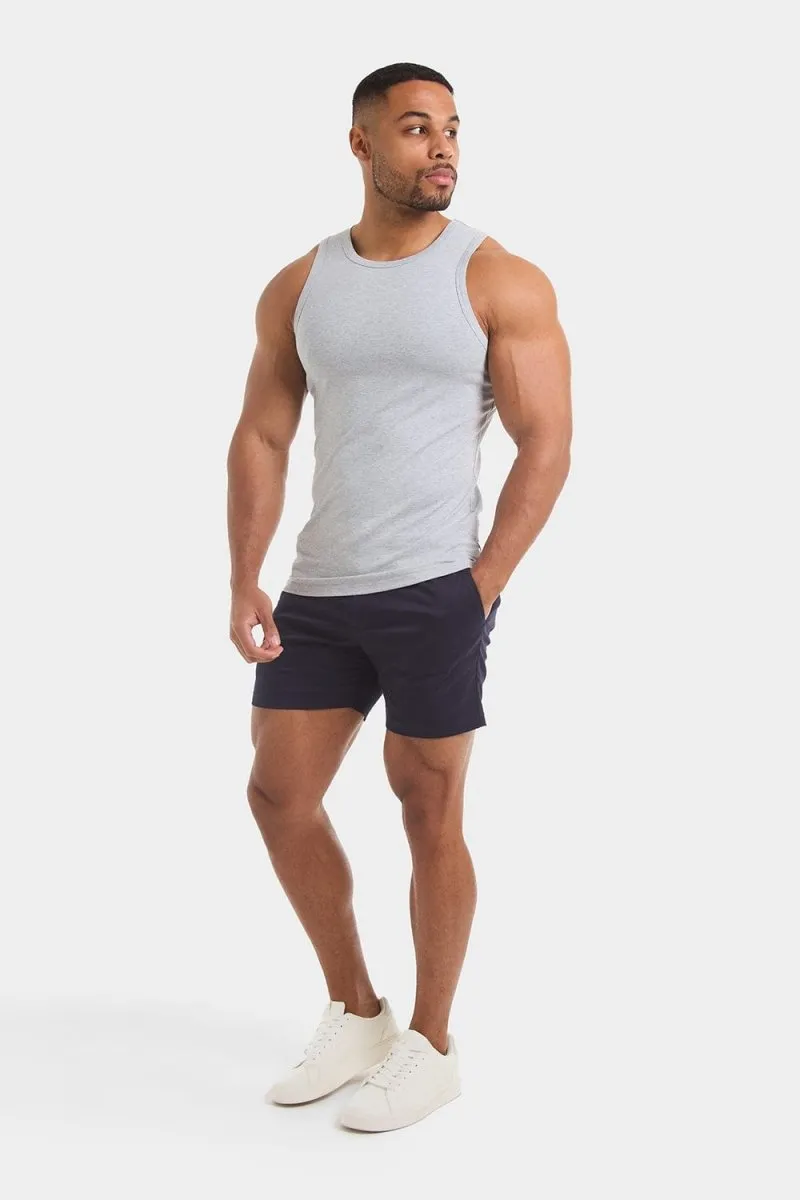 Muscle Fit Vest in Grey Marl