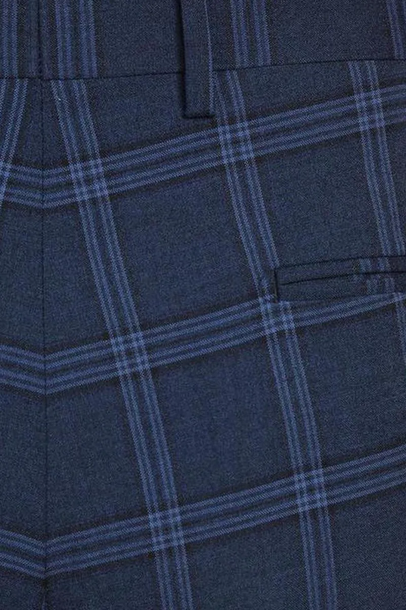 Navy Windowpane 2-Button Notch Suit (2-Piece Set)
