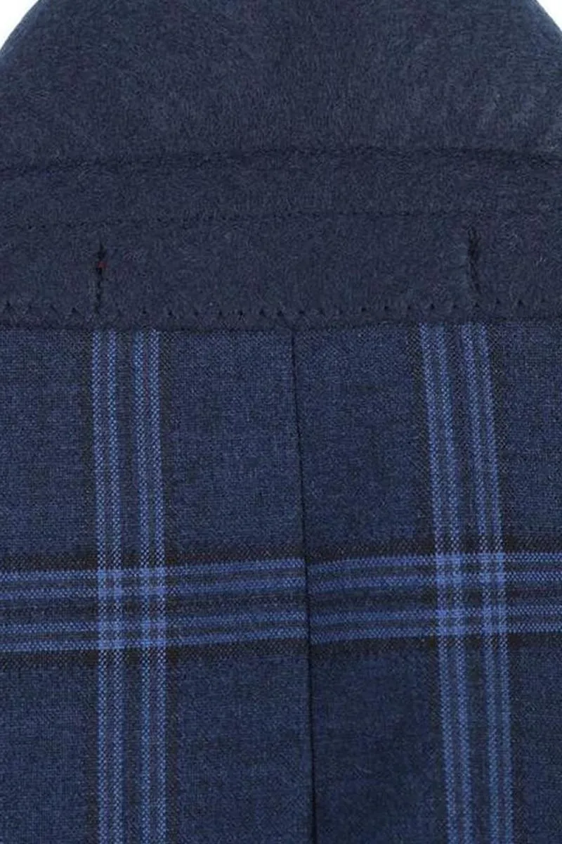Navy Windowpane 2-Button Notch Suit (2-Piece Set)