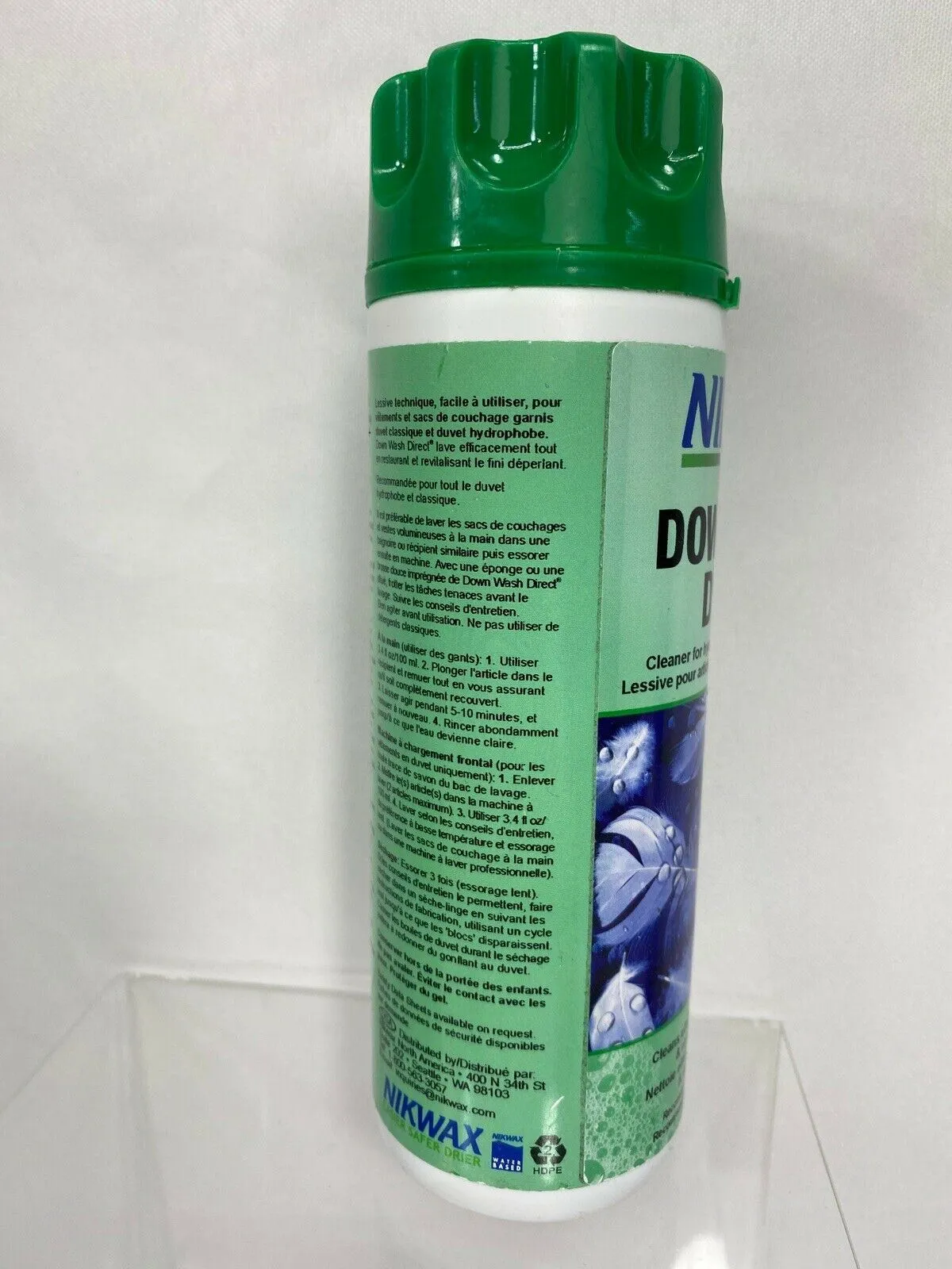 Nikwax Down Wash Direct Cleaner Water Repellent Coats Gear Hydrophobic 10oz