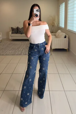 Nina Pearls Denim Pants