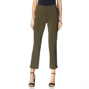 NWT Nina Leonard Womens Ankle Pant With Zipper Pockets. 640478 Large
